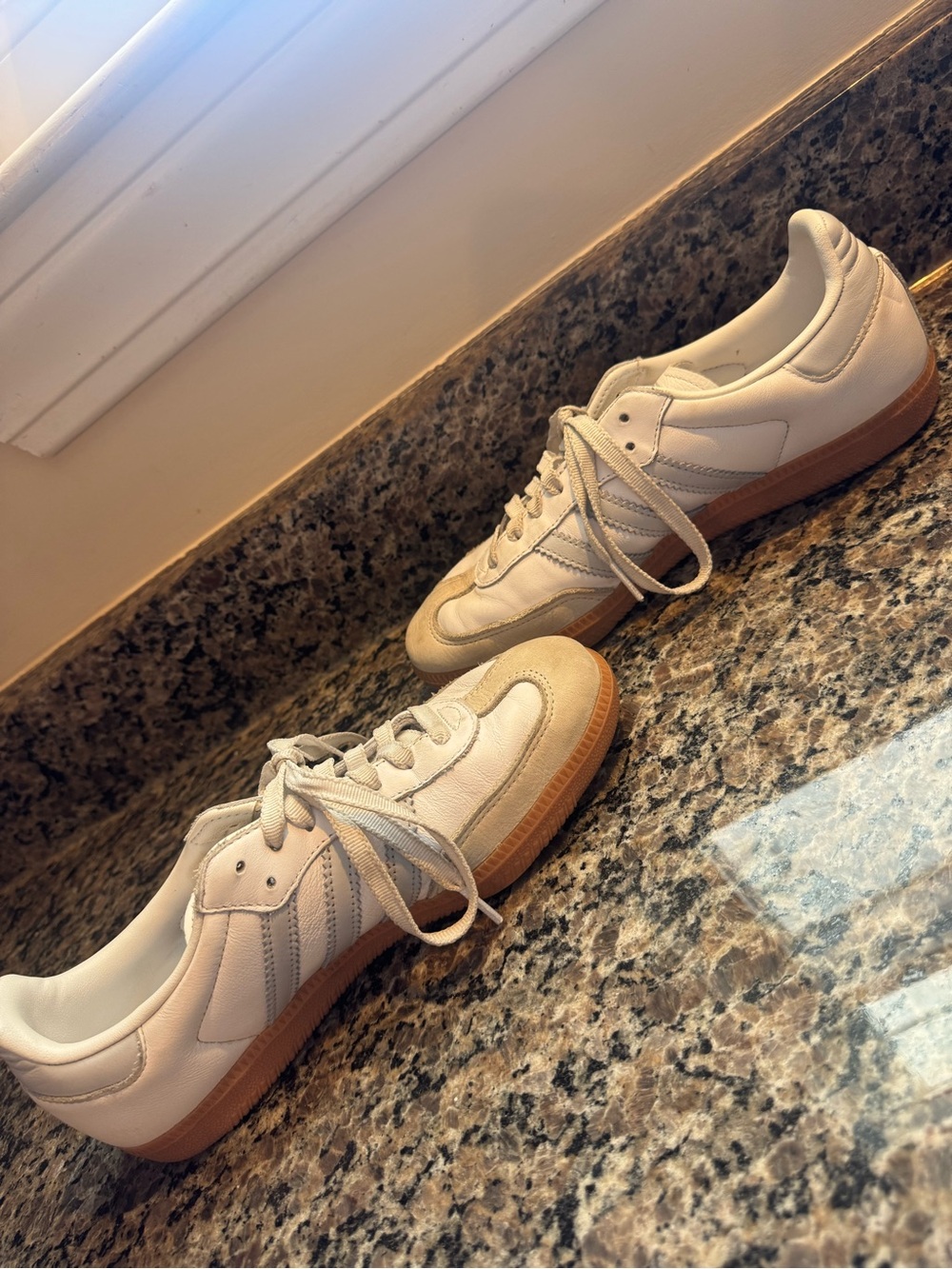 Adidas White Samba Leather Sneakers - Picture 5 of 6